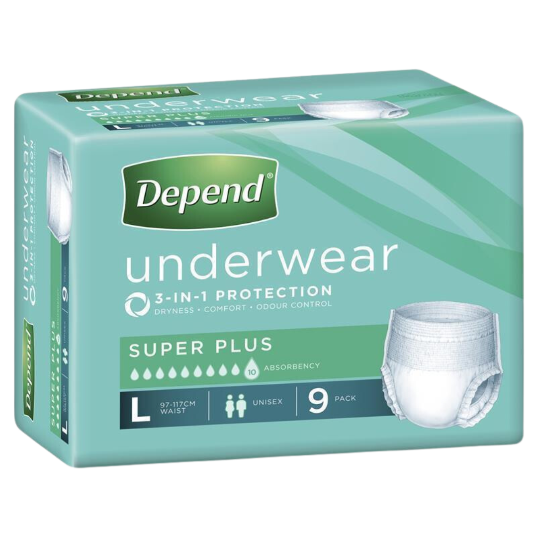 Depend Unisex Underwear Super Plus Large Disposable Pads Pants & Liners