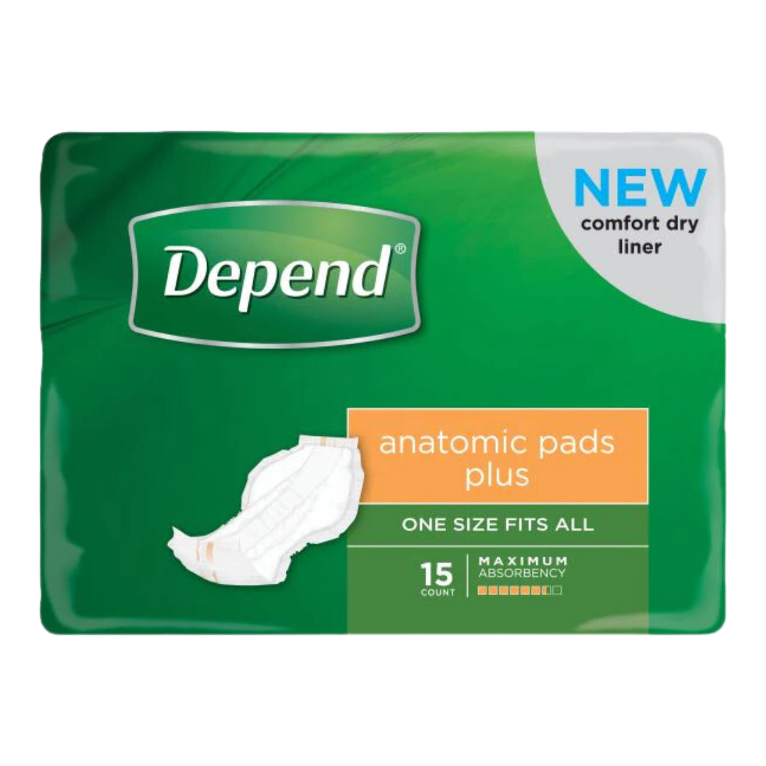 Depend Anatomic Pads Plus Disposable Pants & Liners