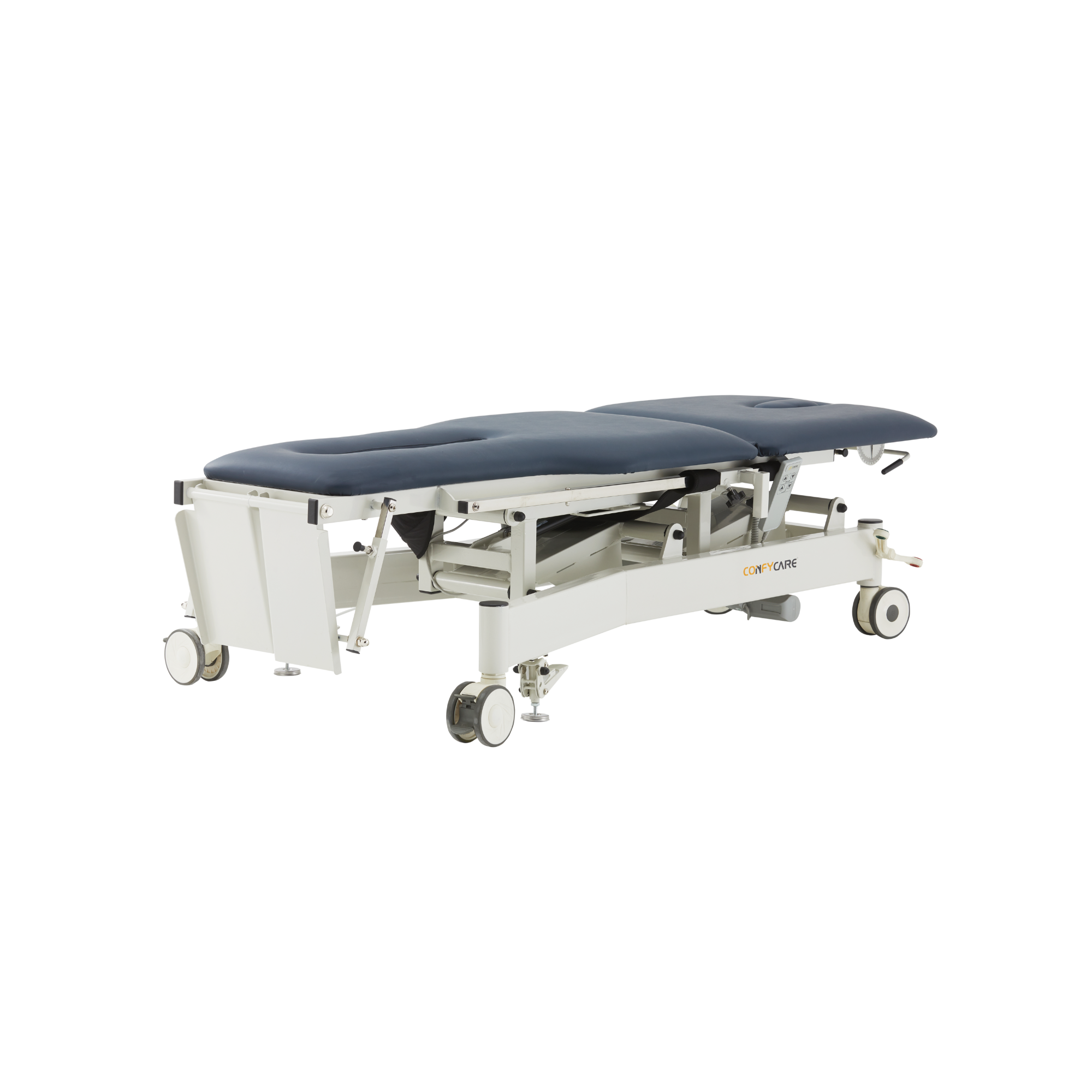 Tilt Table Two Section Navy Blue Examination Couches & Tables