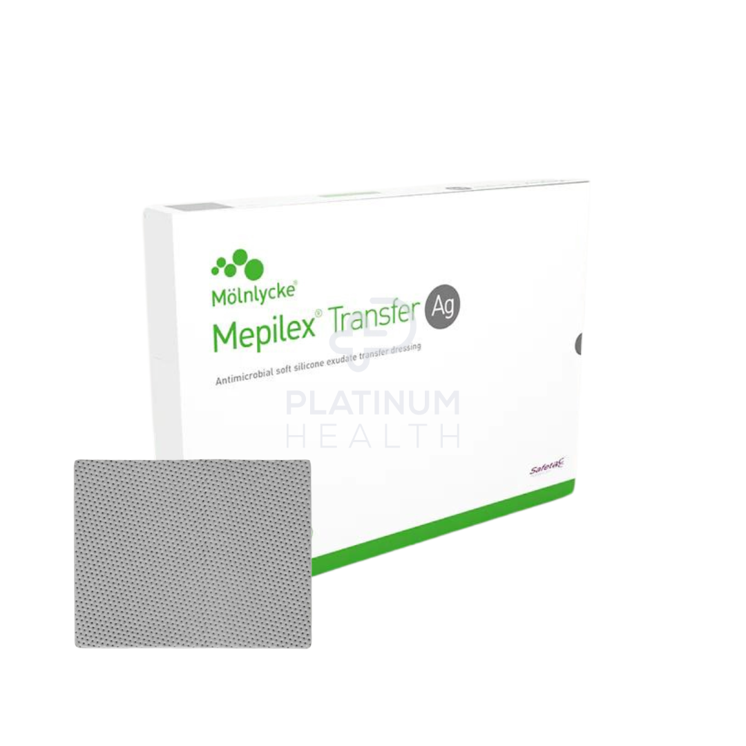 Molnlycke Mepilex Transfer Ag Silver Foam Dressing 15X20Cm Absorbent Dressings