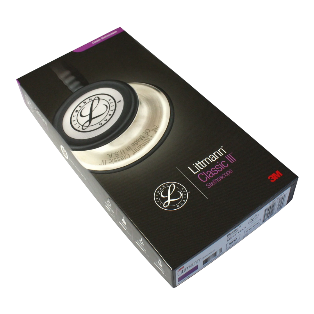 3M Littmann Classic III Stethoscope in Lavender with dual diaphragm and high acoustic performance, perfect for healthcare professionals.
