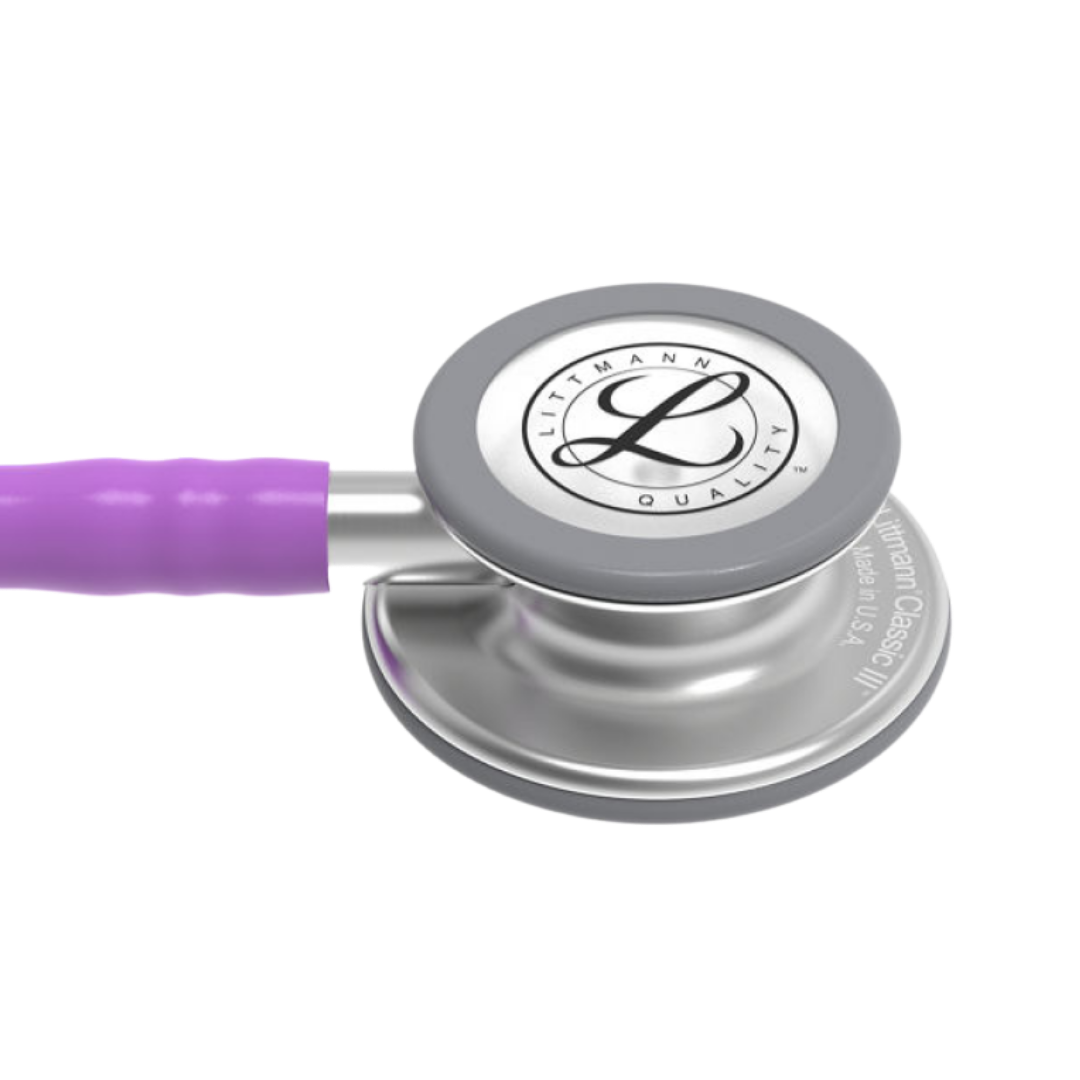 3M Littmann Classic III Stethoscope in Lavender with dual diaphragm and high acoustic performance, perfect for healthcare professionals.