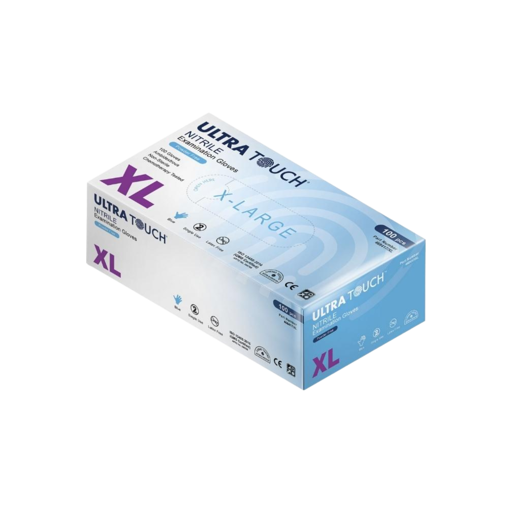 Ultra Touch Examination Nitrile Blue Powder Free Chemo-Rated Gloves