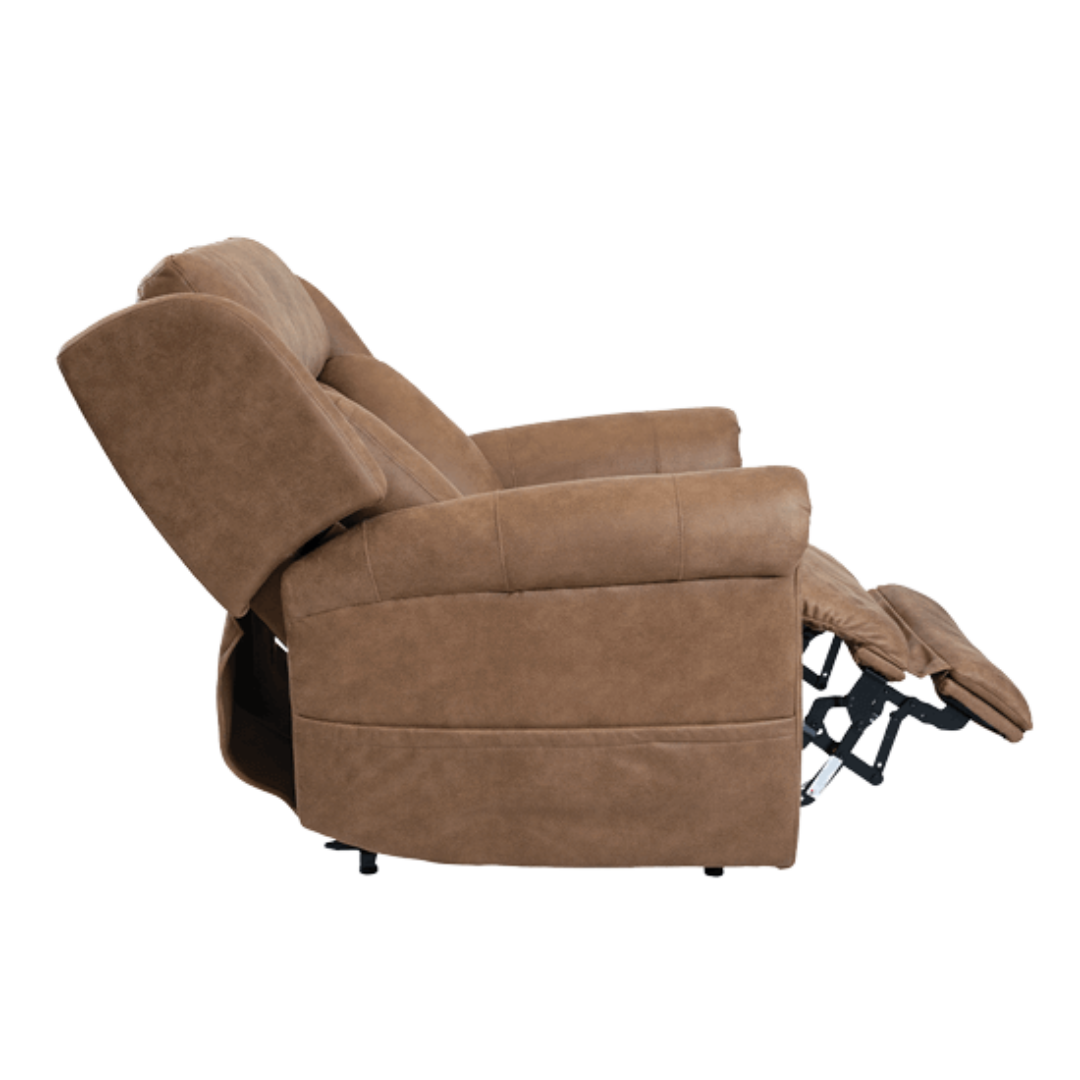 Aspire Raphael X Quattro Lift Recline Chair featuring quattro motor system, plush armrests, and ergonomic support for enhanced mobility and comfort.