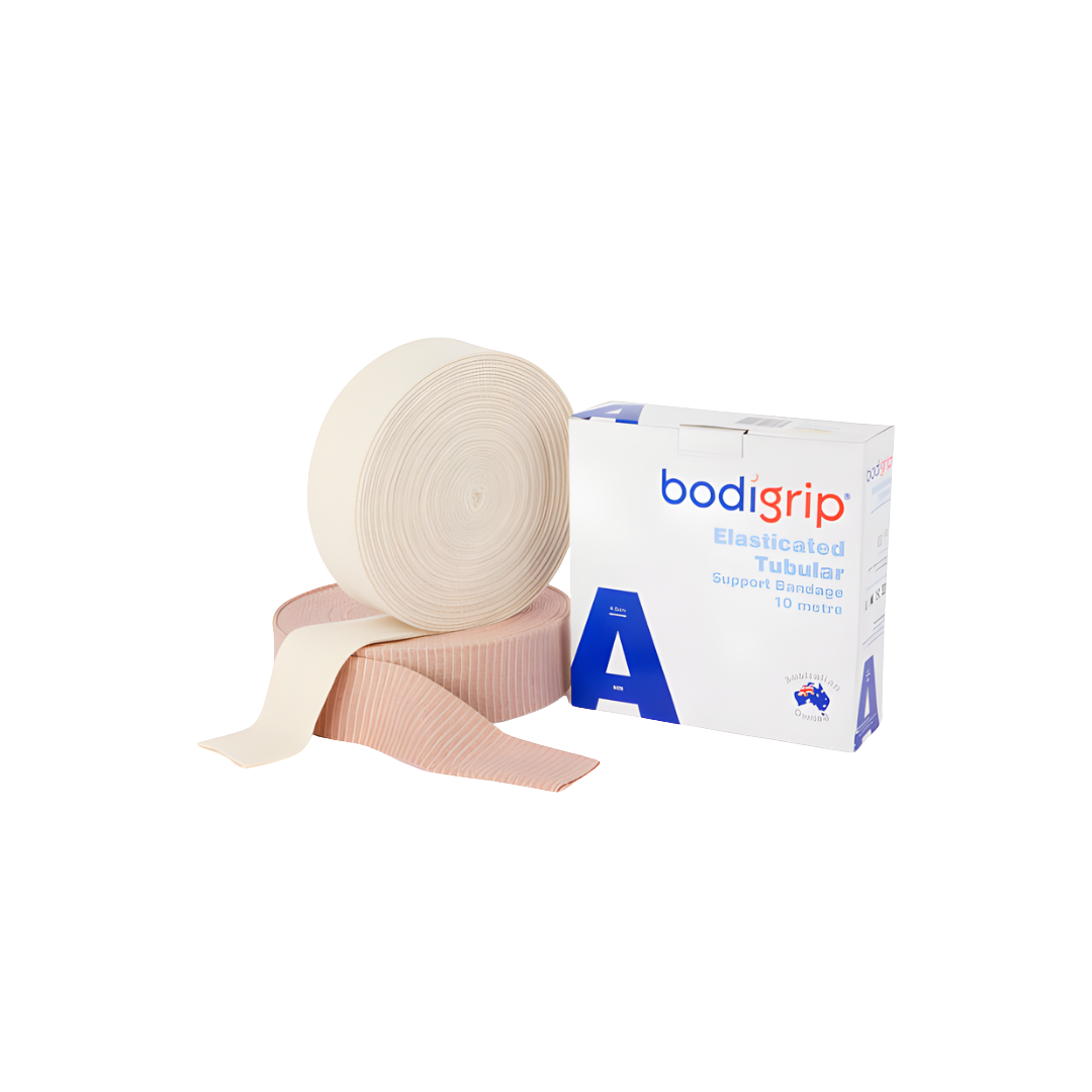 Bodigrip Tubular Support Bandage Flesh – discreet flesh-coloured compression bandage for sprains, strains, and soft tissue support.