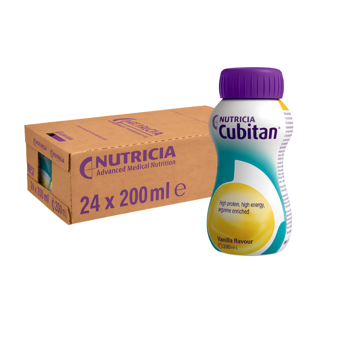 Cubitan 200ml Bottle – high-protein, high-energy nutritional supplement for wound healing and recovery.