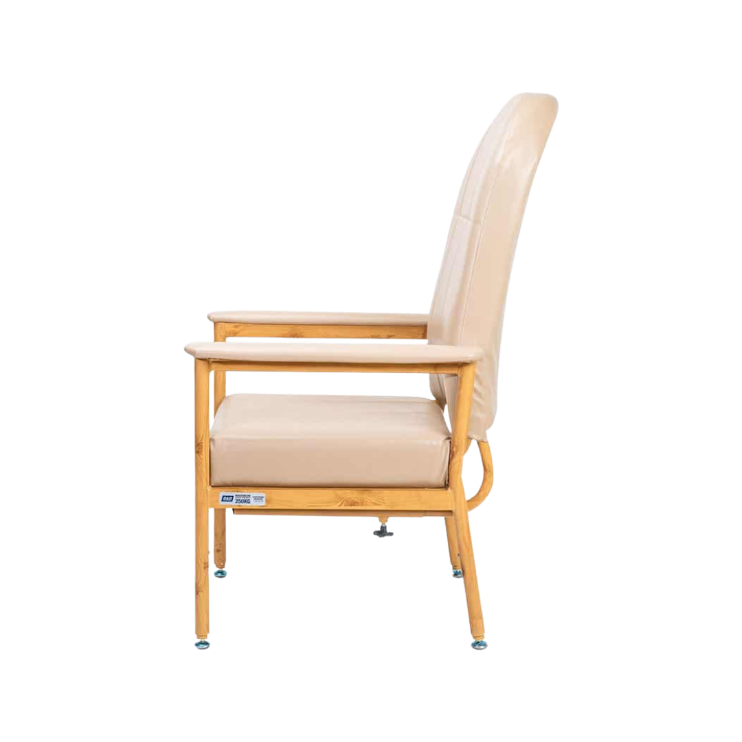 KCare Murray Bridge Low Back Day Chair – Adjustable height vinyl chair for aged care and rehabilitation