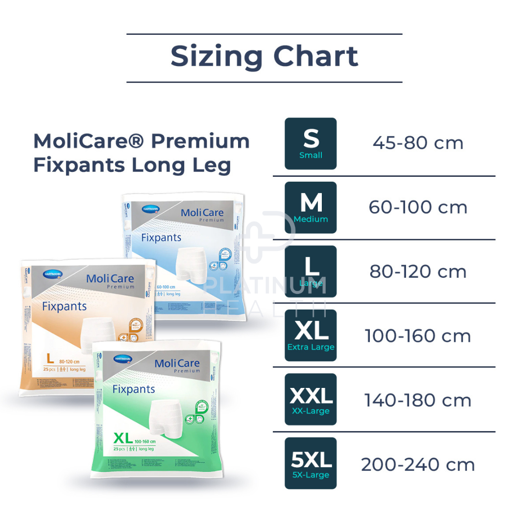 Molicare Premium Fixpants Long Leg Large Disposable Pads Pants & Liners