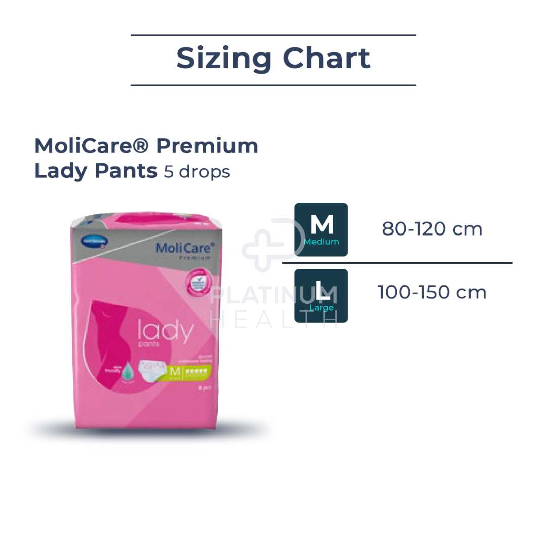 Molicare Premium Lady Pants 5 Drops Large Disposable Pads & Liners