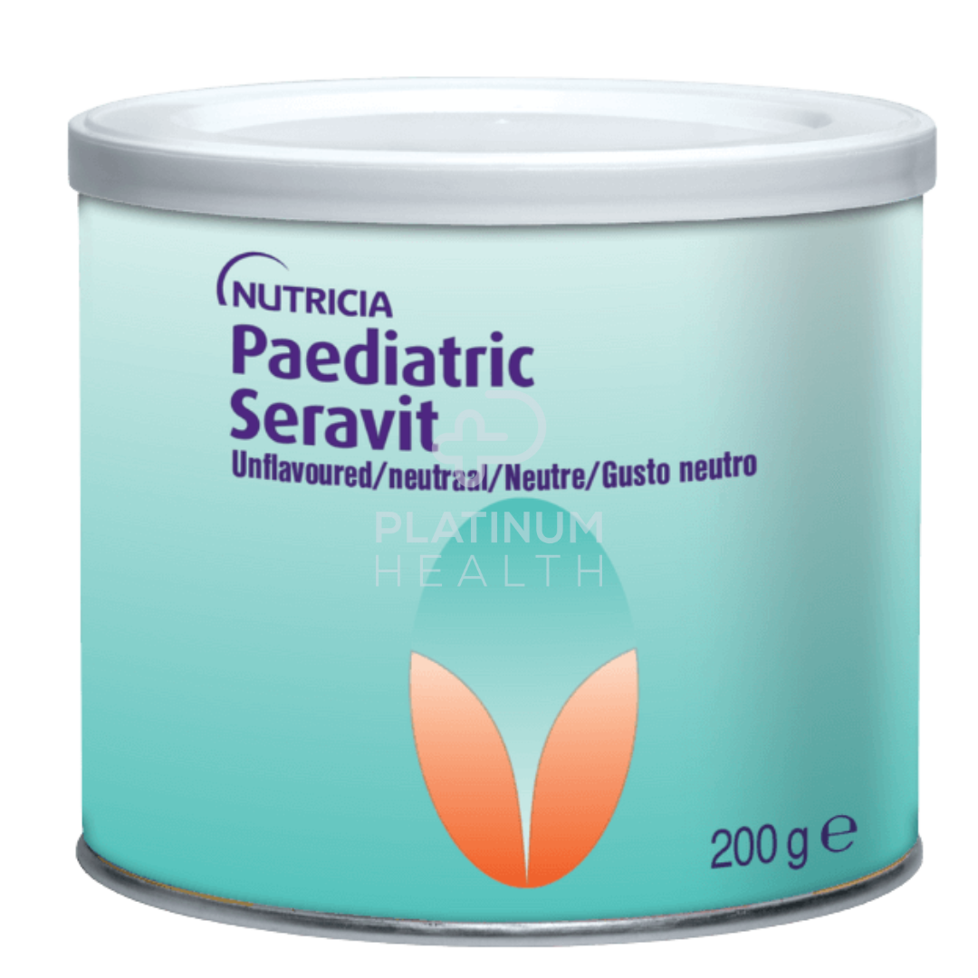 Nutricia Paediatric Seravit Unflavoured 200g - Nutritional supplement for children's healthy growth and development. Unflavoured and easy to mix into food or drinks.