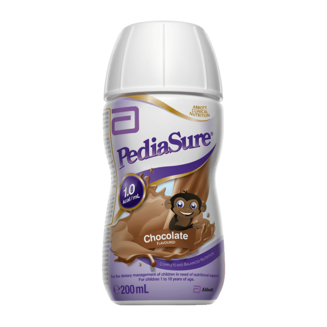 Pediasure Ready To Drink 200ml bottle – nutritional supplement for kids with essential vitamins, minerals, and protein.