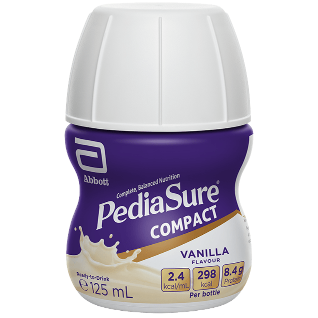 Pediasure Ready To Drink Vanilla 125ml – compact nutritional drink for kids, ideal for fussy eaters and on-the-go support.