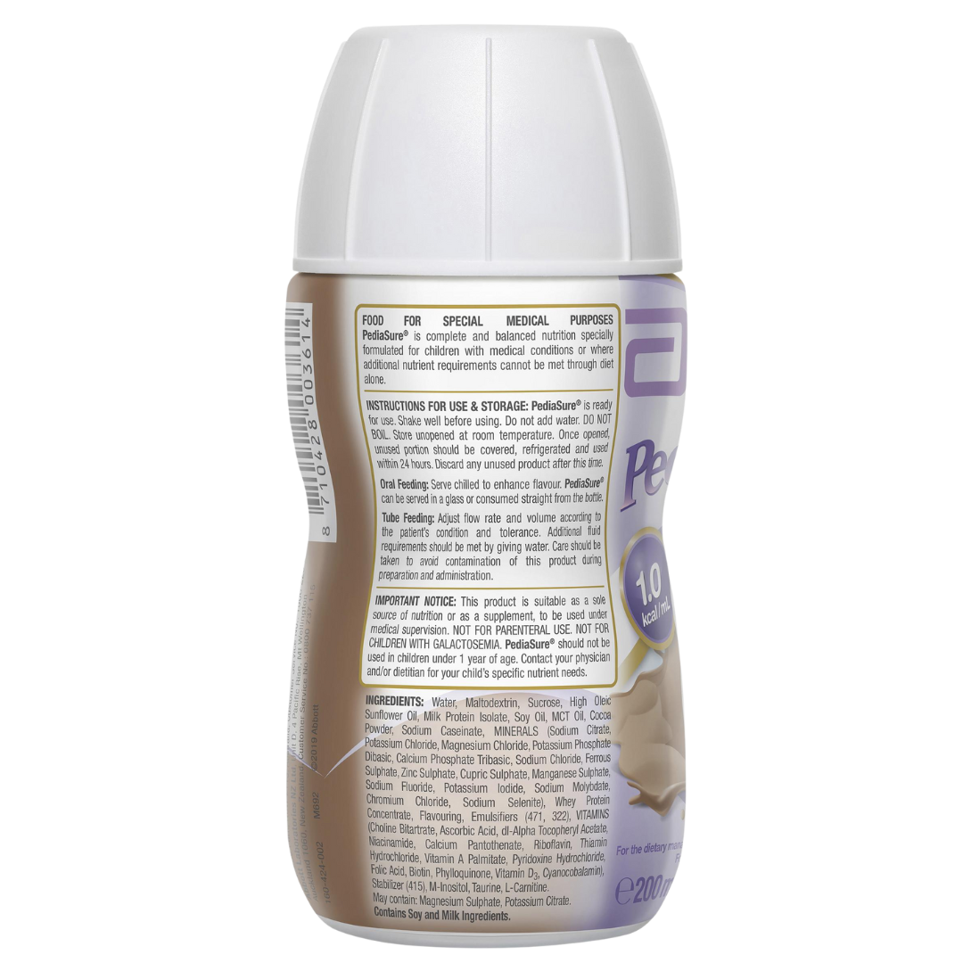 Pediasure Ready To Drink 200ml bottle – nutritional supplement for kids with essential vitamins, minerals, and protein.