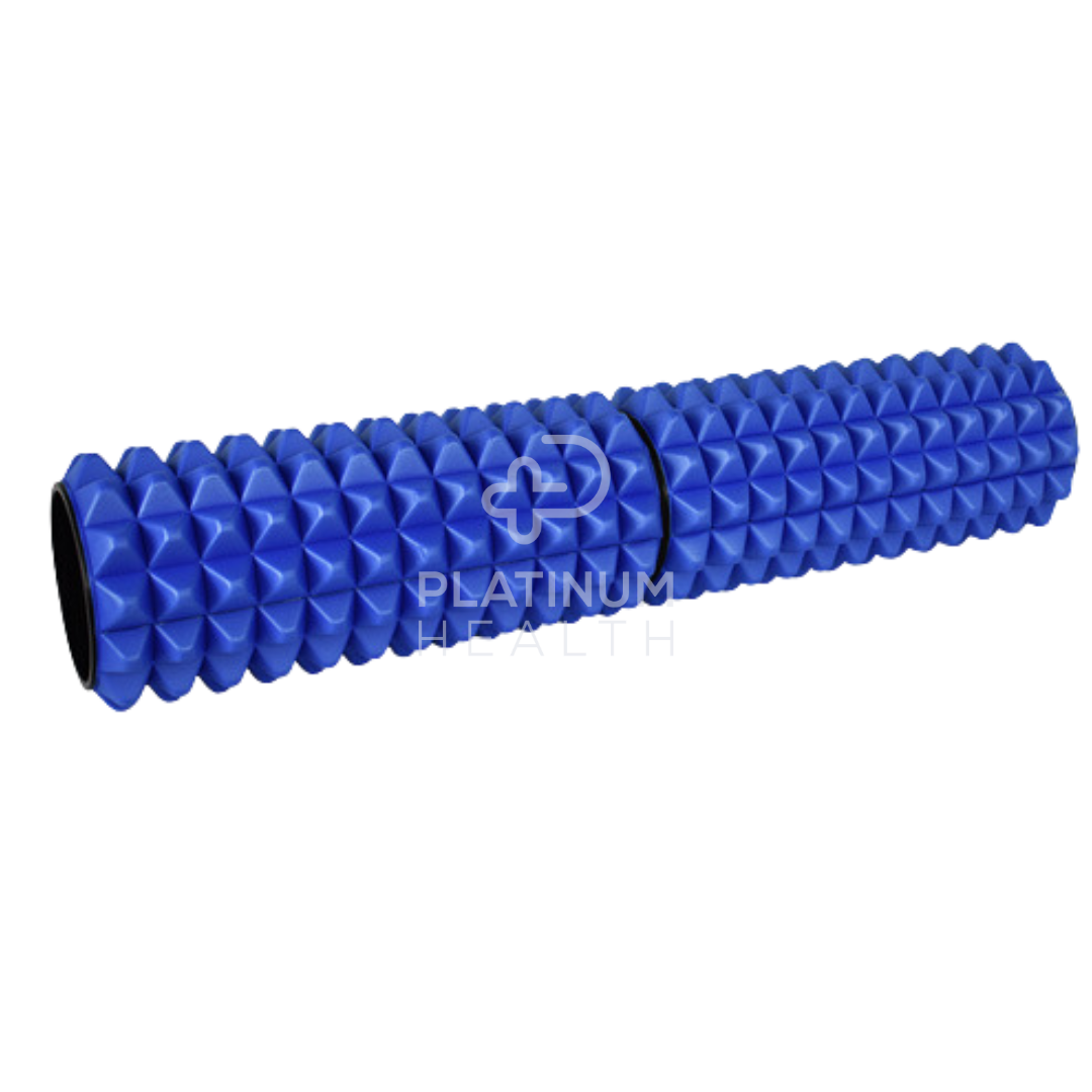 Mobility Grid Roller featuring a textured surface for deep tissue massage, designed to relieve muscle tension, improve circulation, and enhance recovery