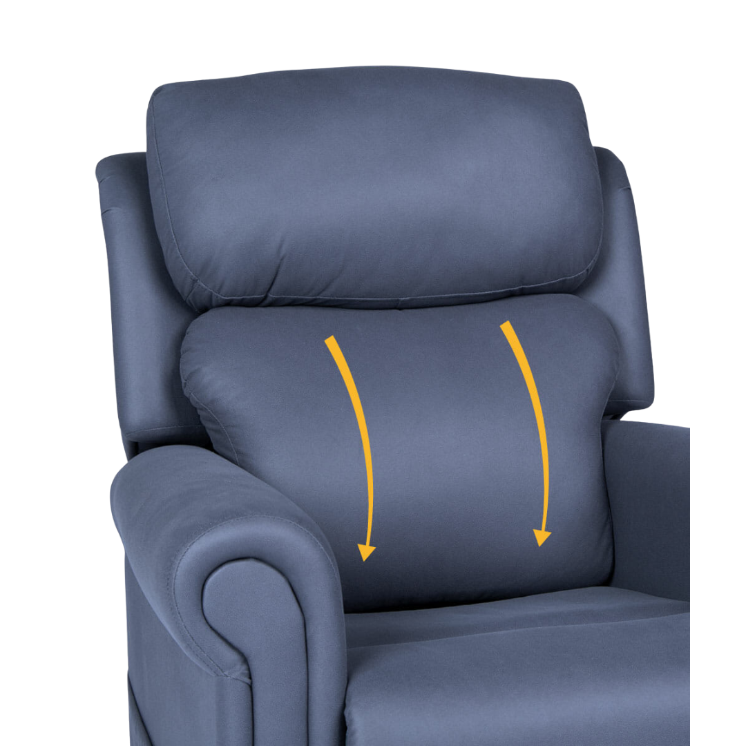 Royale Medical Chadwick Soft Touch Fabric Mini Lift Chair – compact electric lift chair for petite users in a cosy, breathable fabric finish.