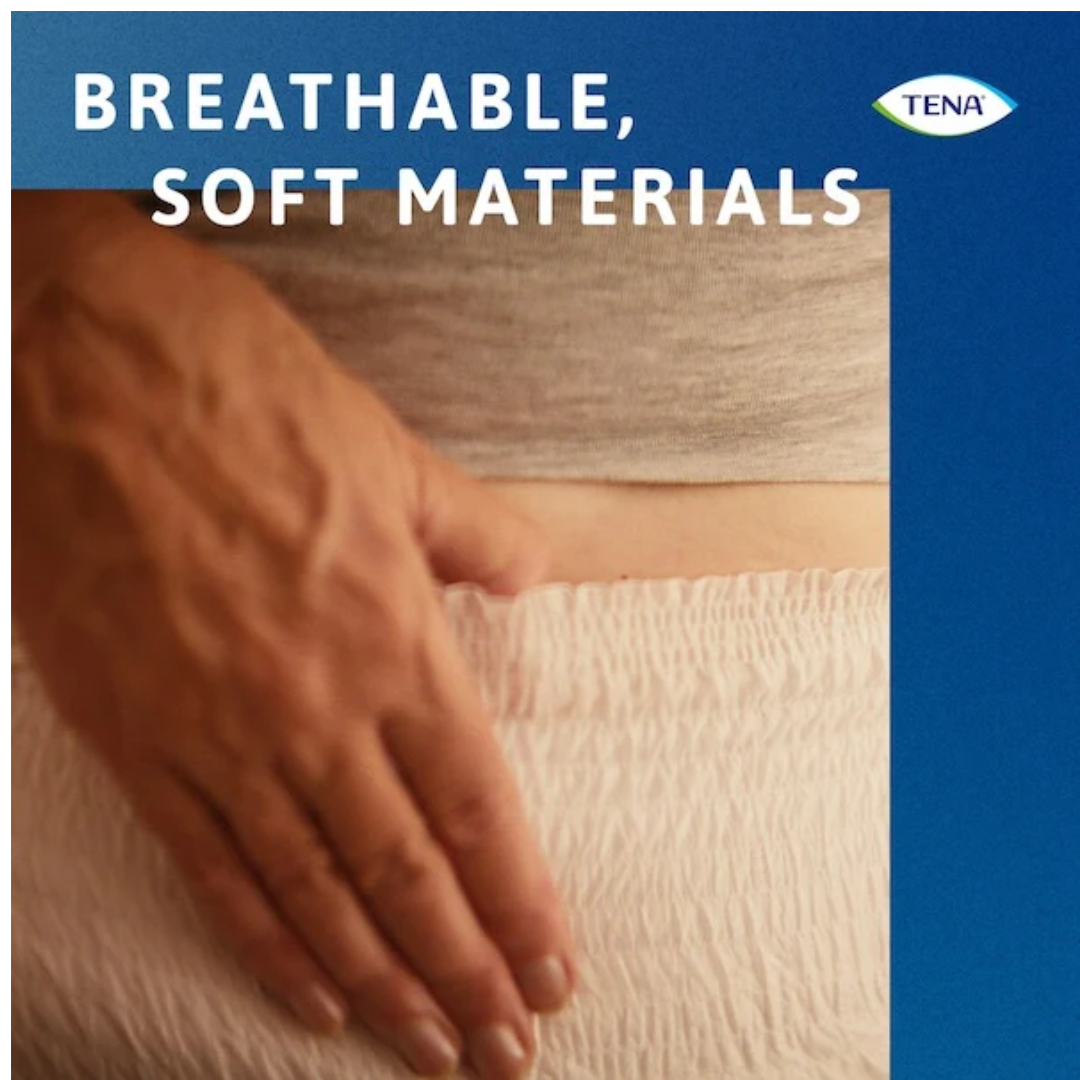TENA Pants ProSkin Super Medium – high-absorbency pull-up incontinence pants for moderate to heavy leakage, designed for comfort and skin health.