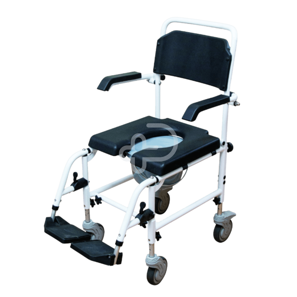Aspire 440Mm Aluminium Commode Attendant Propelled Bathroom & Toilet