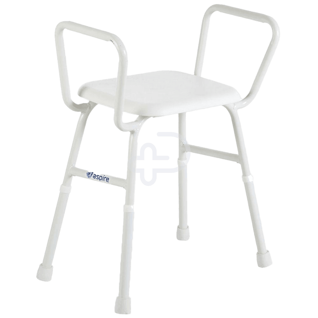 Aspire Shower Stool With Padded Seat Steel Bath Aids