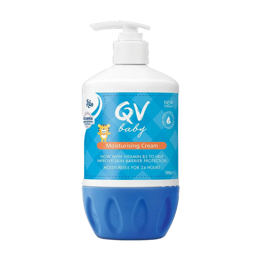 Qv Baby Moisturising Cream 500G Bottle Pump Moisturisers Creams & Gels