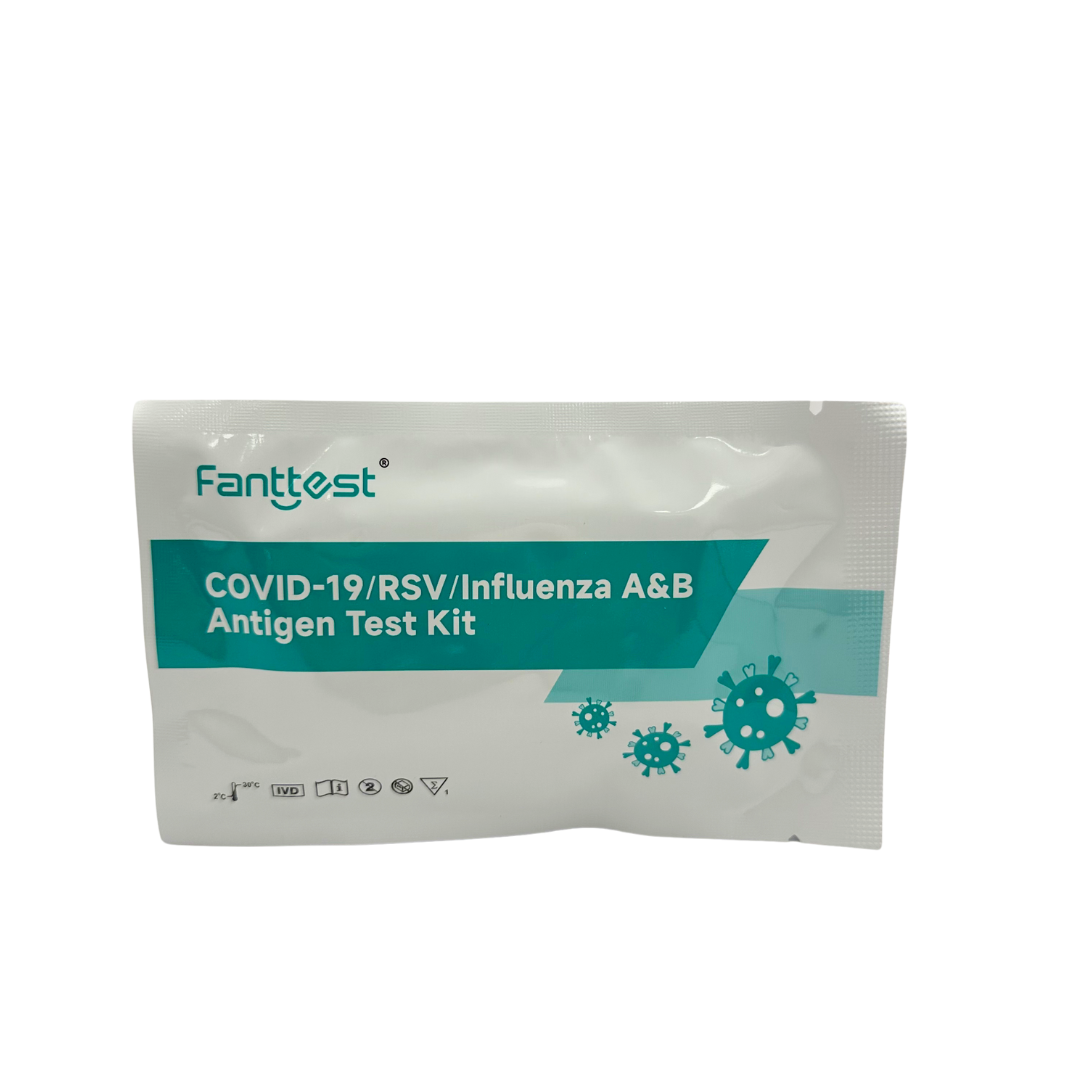 Fanttest 5-in-1 COVID-19, RSV, ADV, Flu A&B Antigen Combo Rapid Test Kit (Nasal Swab)