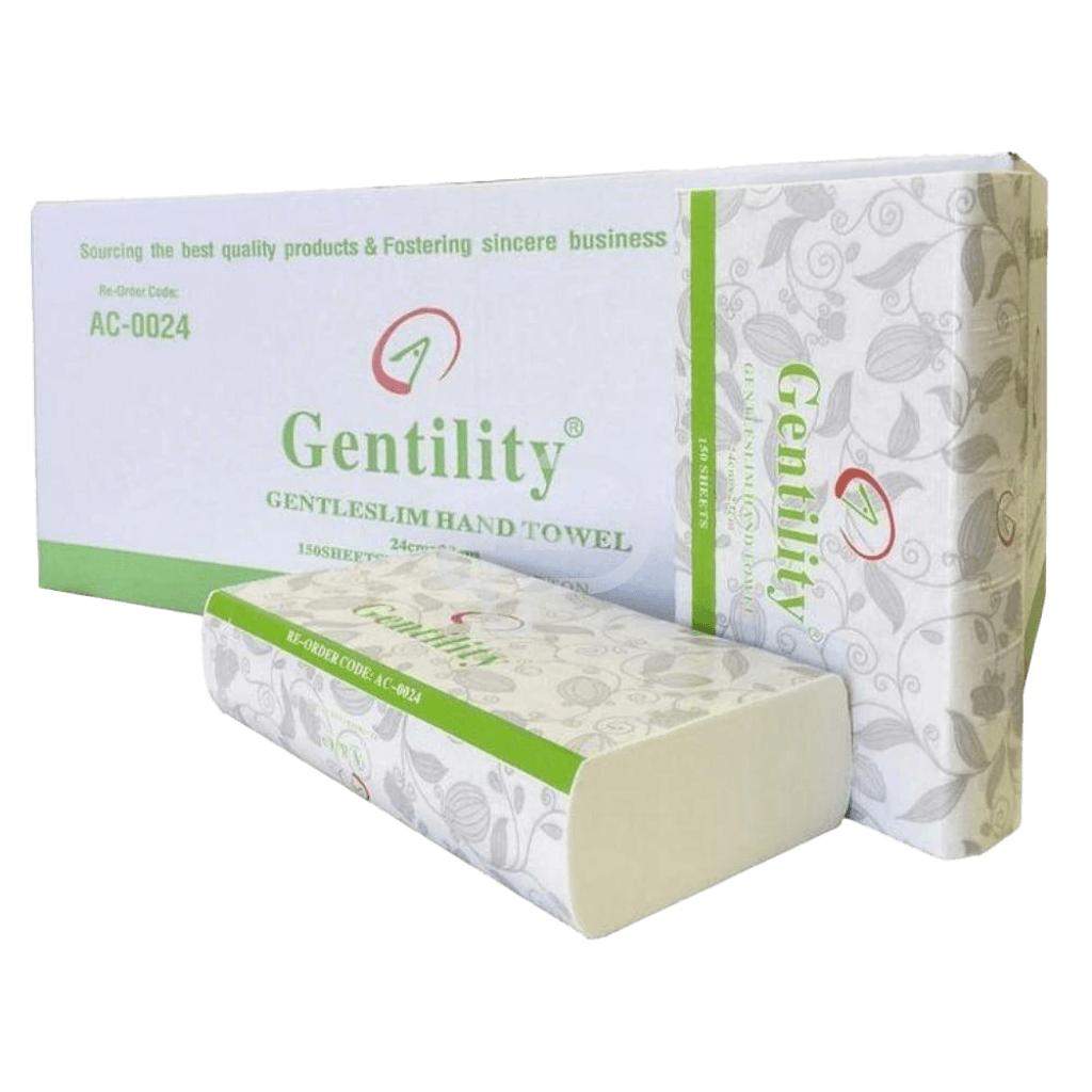 Gentility Ultraslim Hand Towel Through Air Dried Paper 1Ply 23 X 24Cm