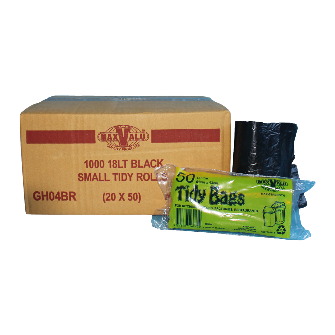 Maxvalu Tidy Bags Black Bin Liners