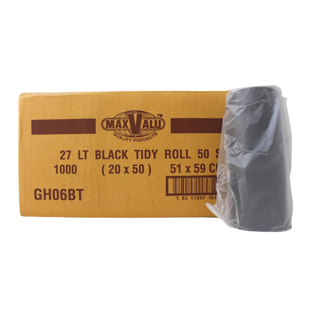 Maxvalu Tidy Bags Black Bin Liners