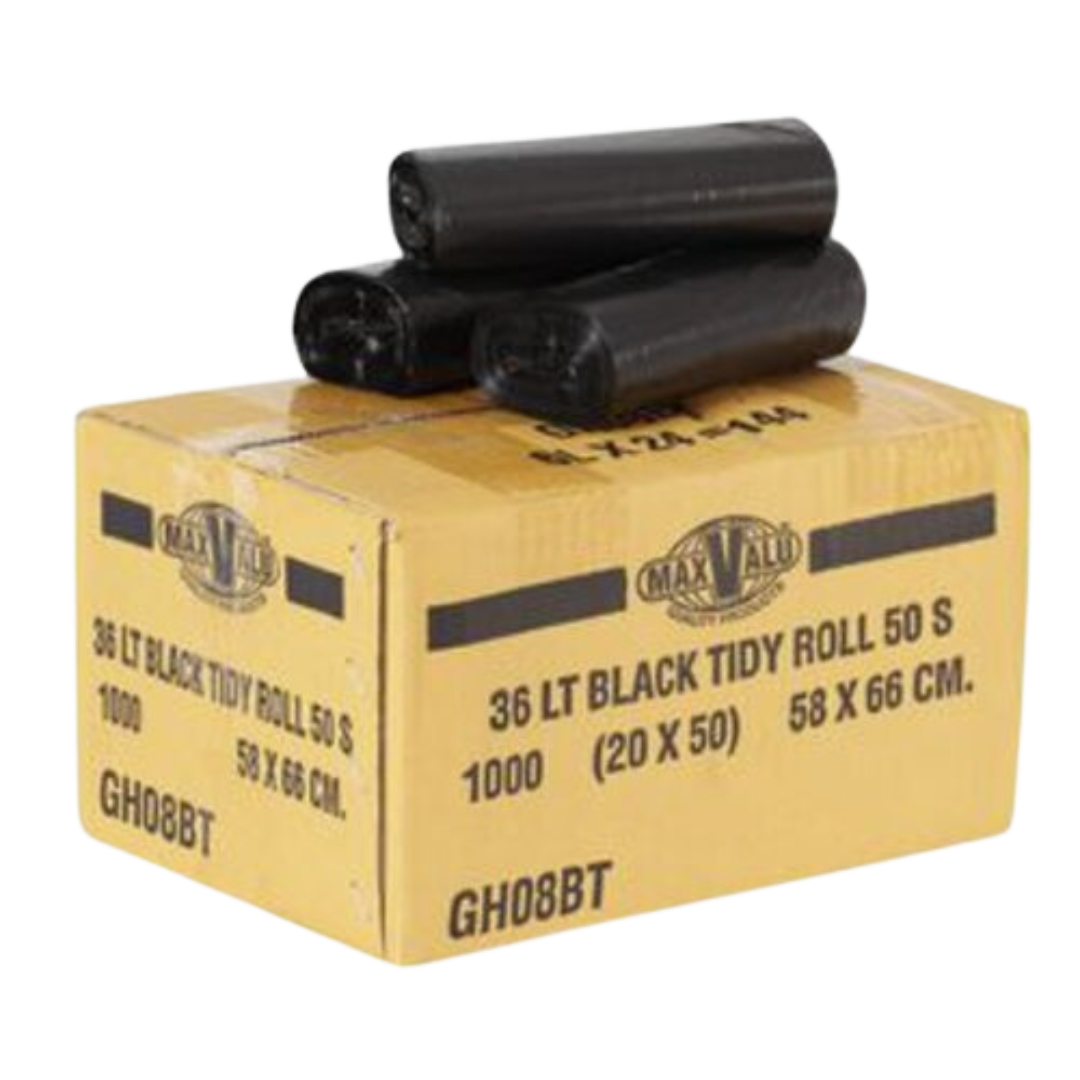Maxvalu Tidy Bags Black Bin Liners