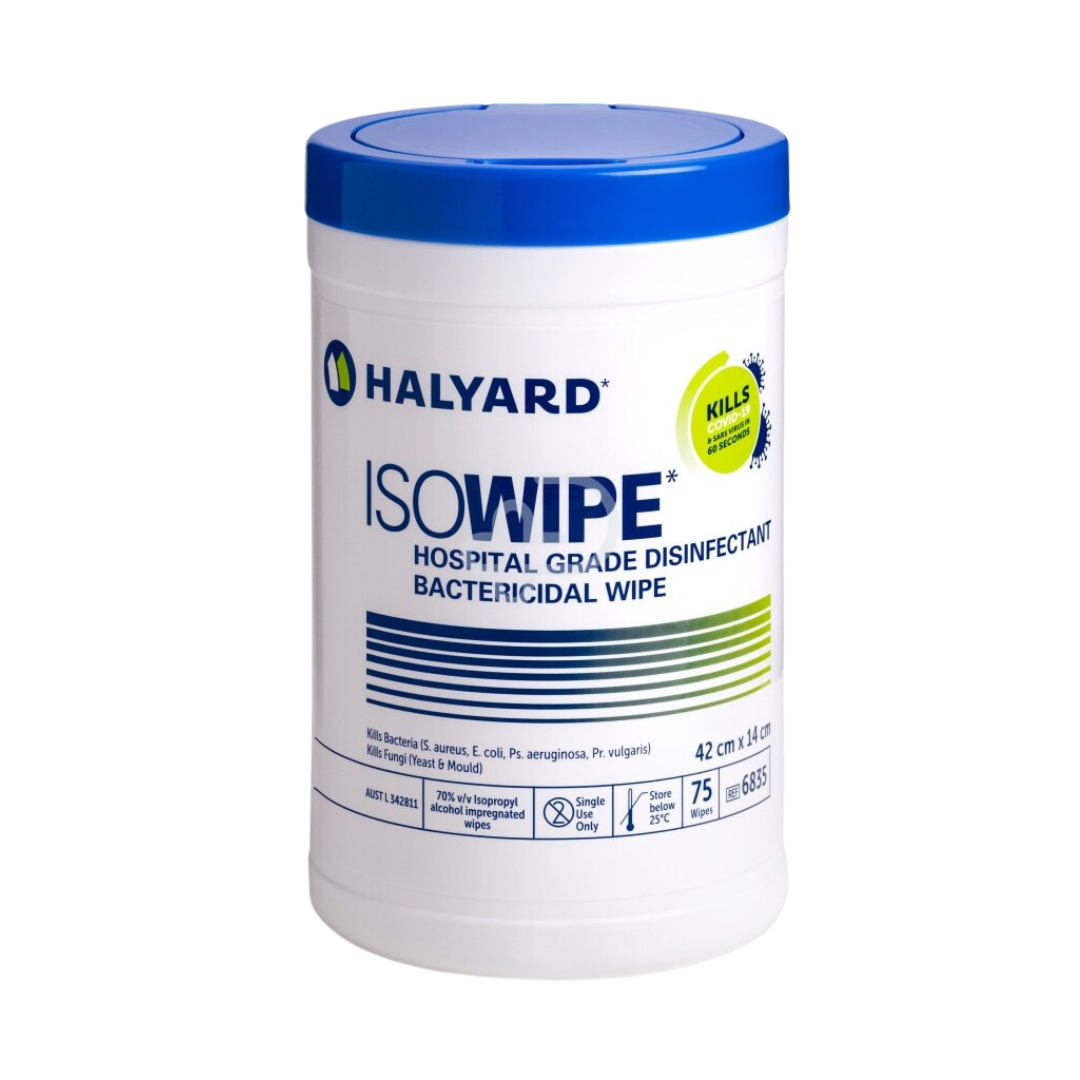 Halyard Isowipe Wipes - Canister Surface Cleansers &