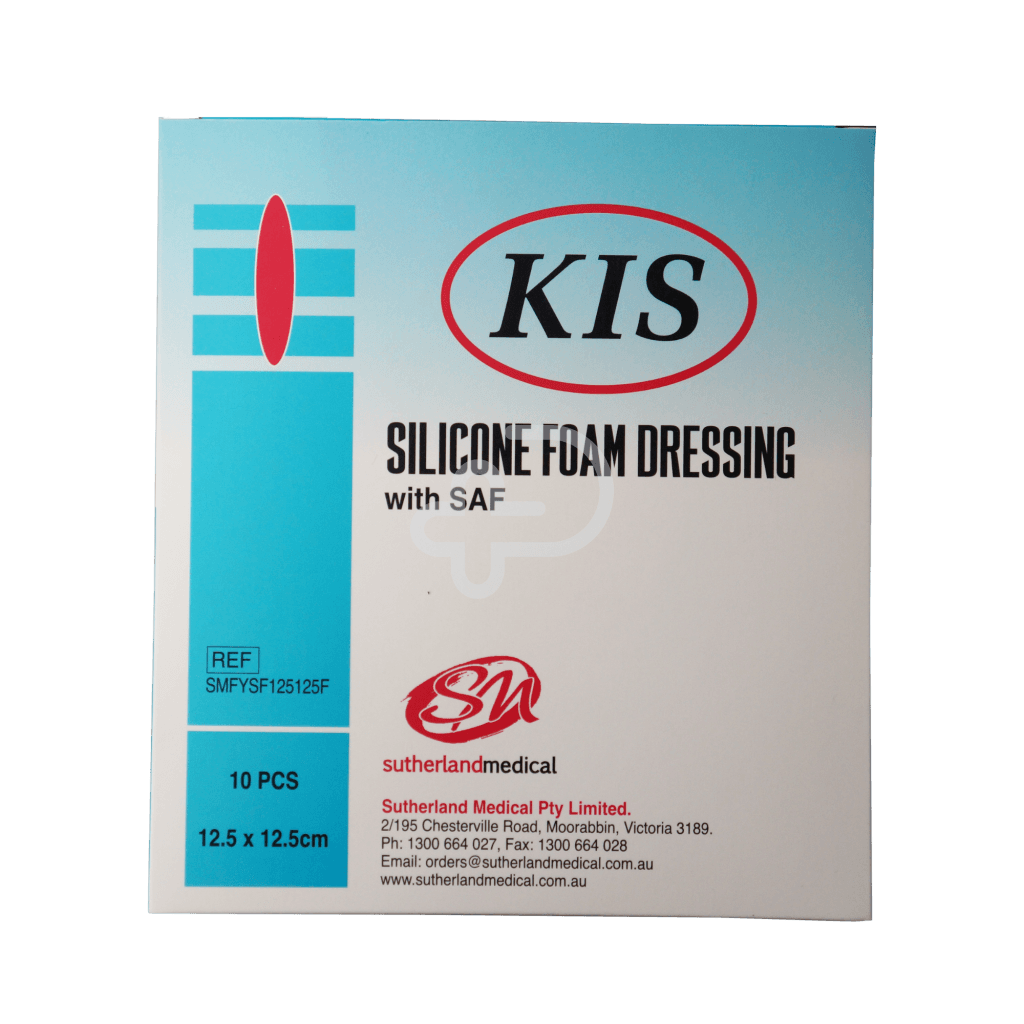 Kis Silicone Foam Dressing Border 12.5 X 12.5Cm Dressings