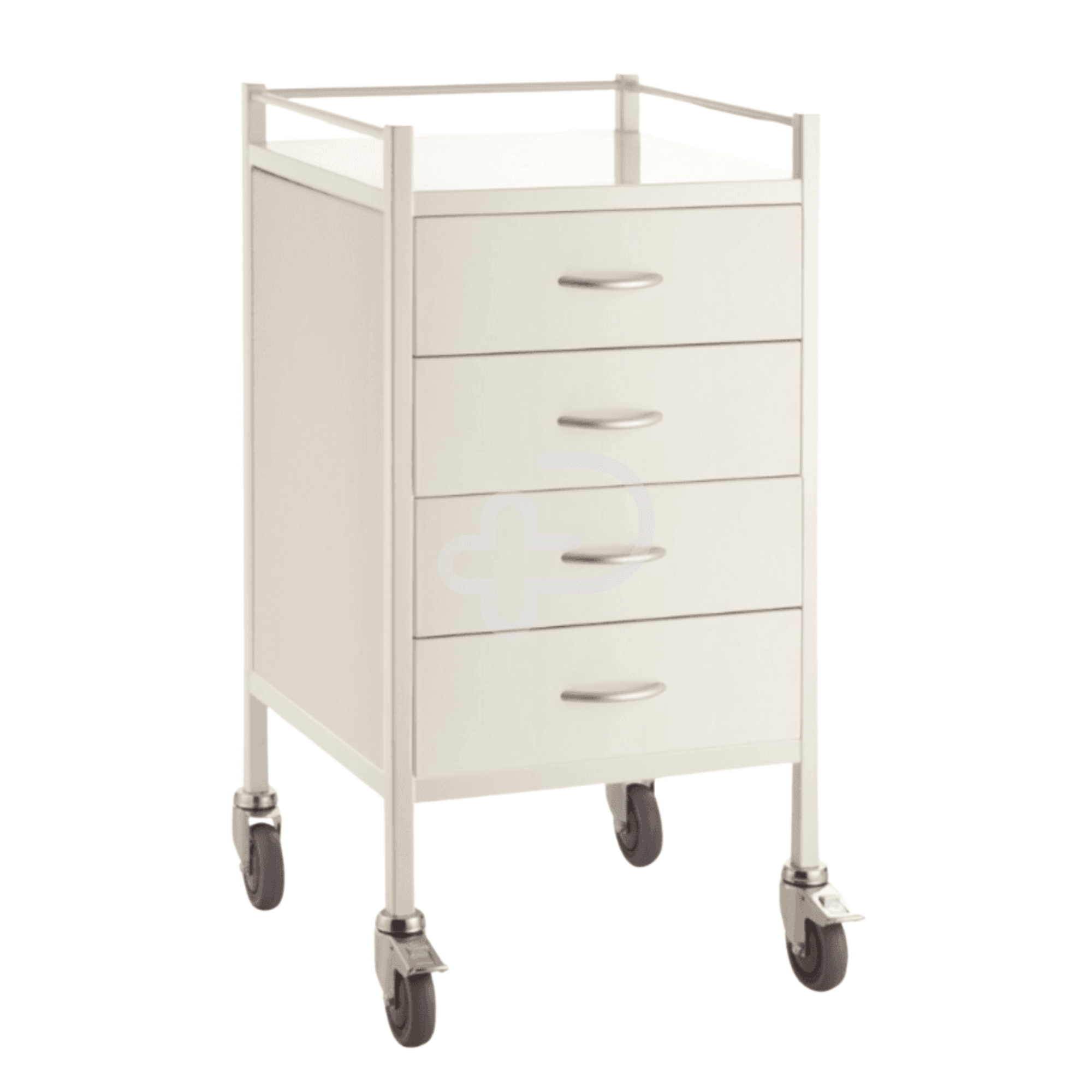 Powder Coated Trolley Four Drawer Medical Carts & Trolleys