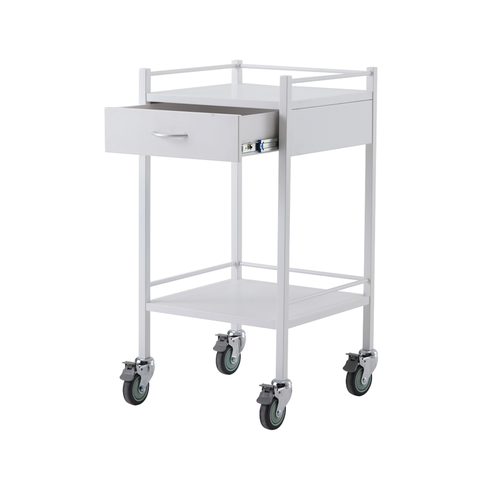 Powder Coated Trolley One Drawer Medical Carts & Trolleys