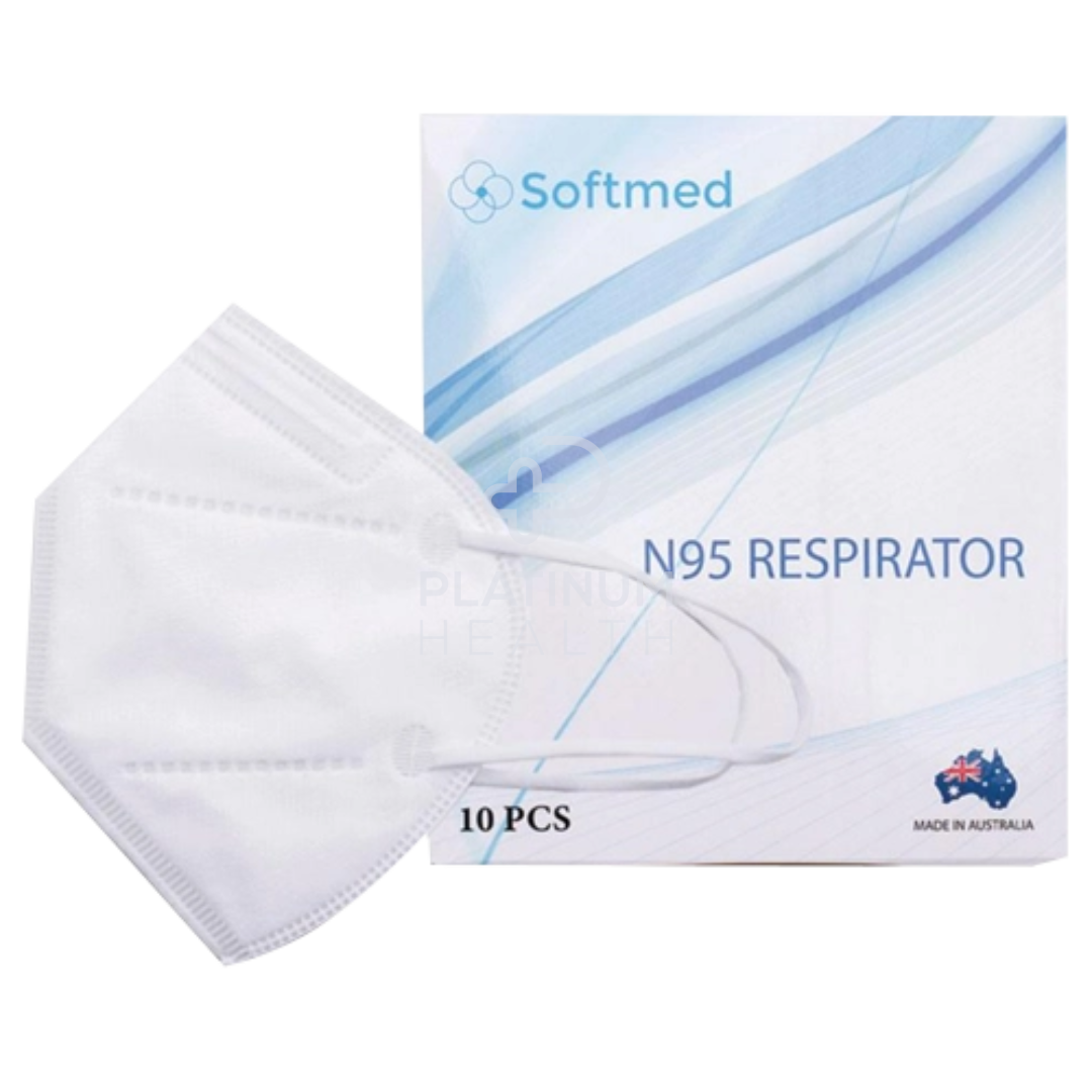 Softmed Flat Fold P2 N95 Respirator Ear Loop Australian Made