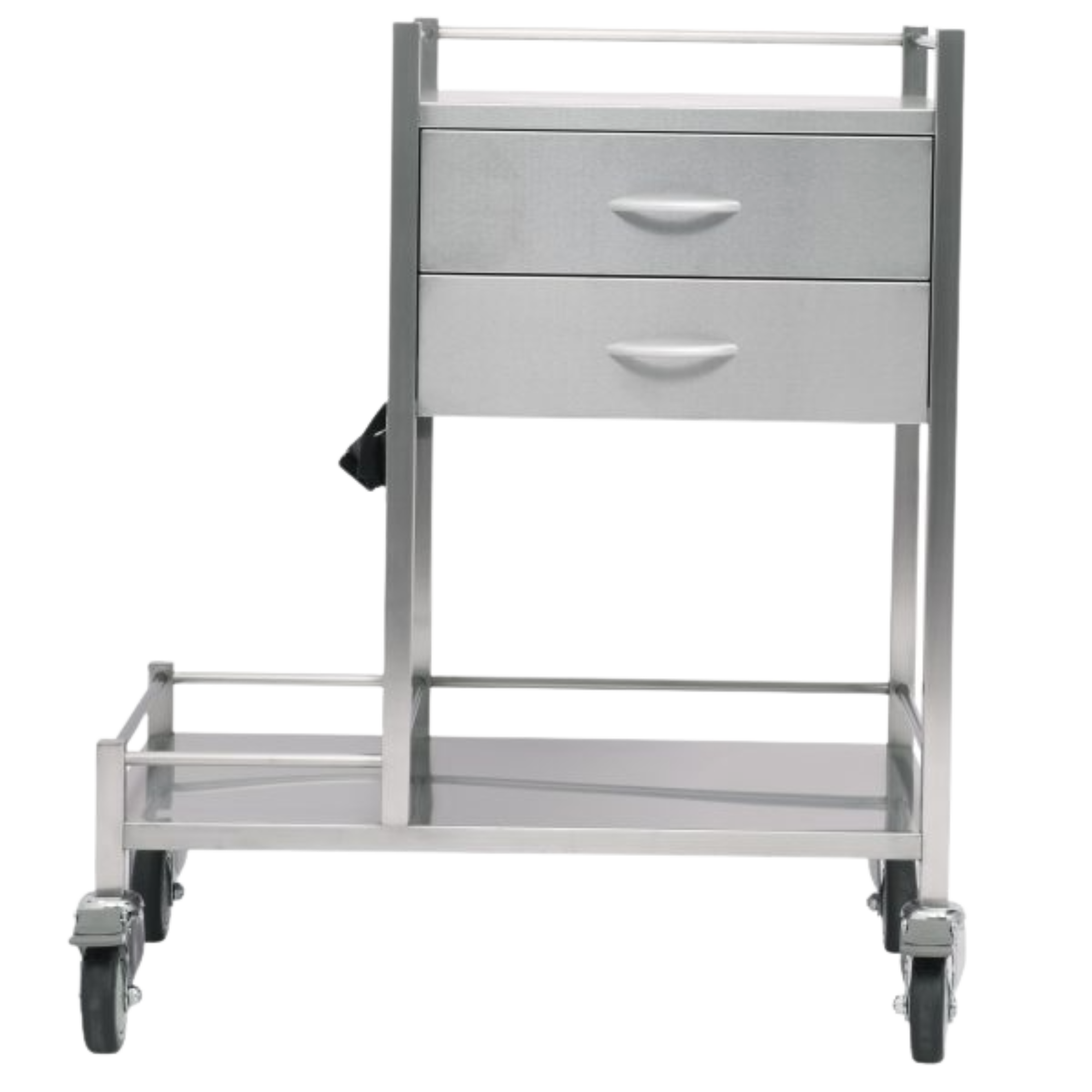 Stainless Steel Oxygen Trolley Two Drawer Medical Carts & Trolleys