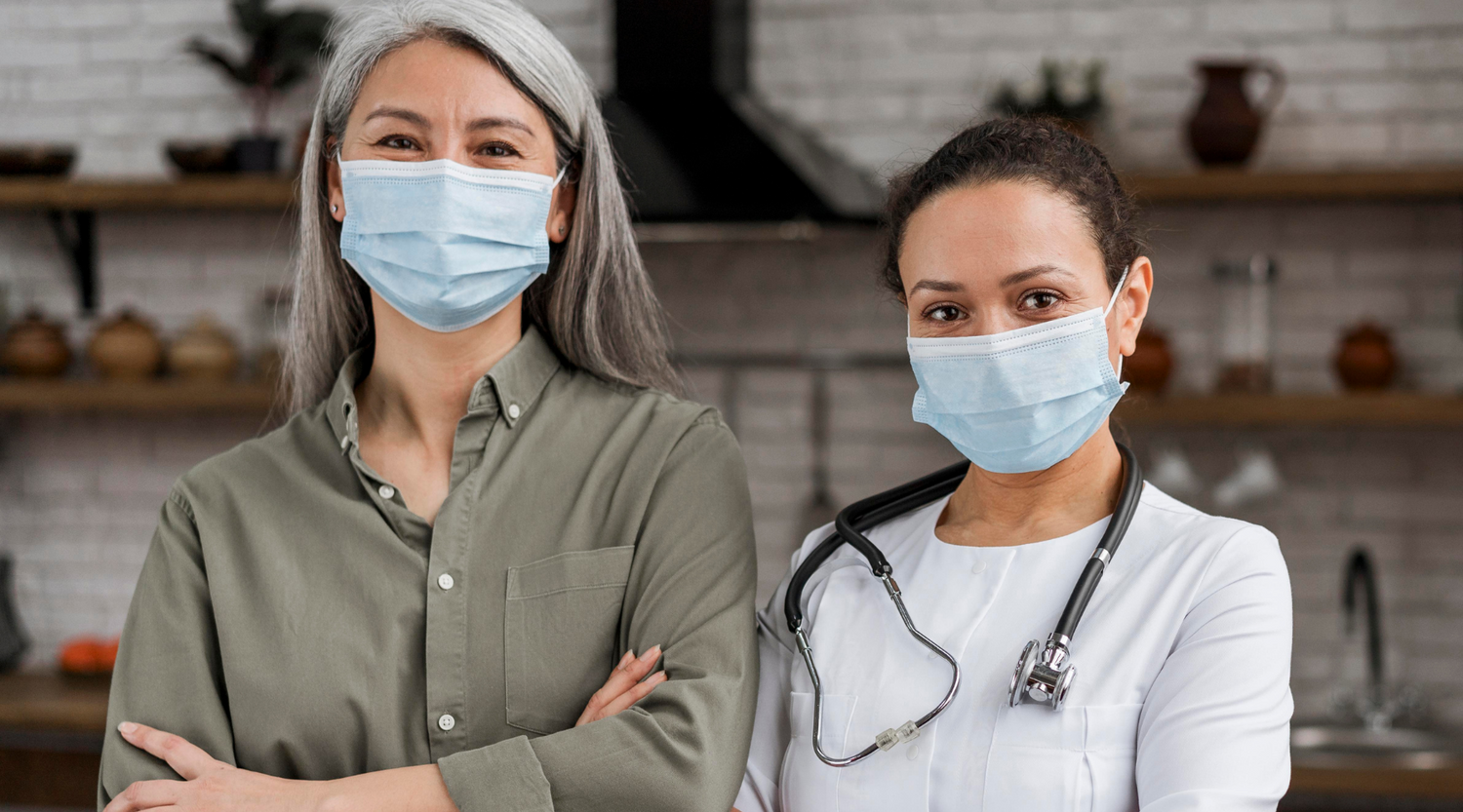 women wearing PPE