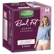 Depend RealFit Underwear Super for Women – discreet, absorbent, and comfortable incontinence underwear.