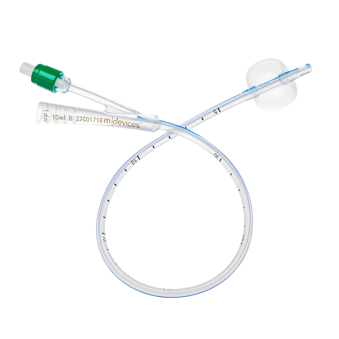 2-Way Foley Catheter Open Ended 40cm with 10ml balloon, available in 14Fr to 24Fr sizes, sterile design with bilateral eyelets for safe bladder drainage.