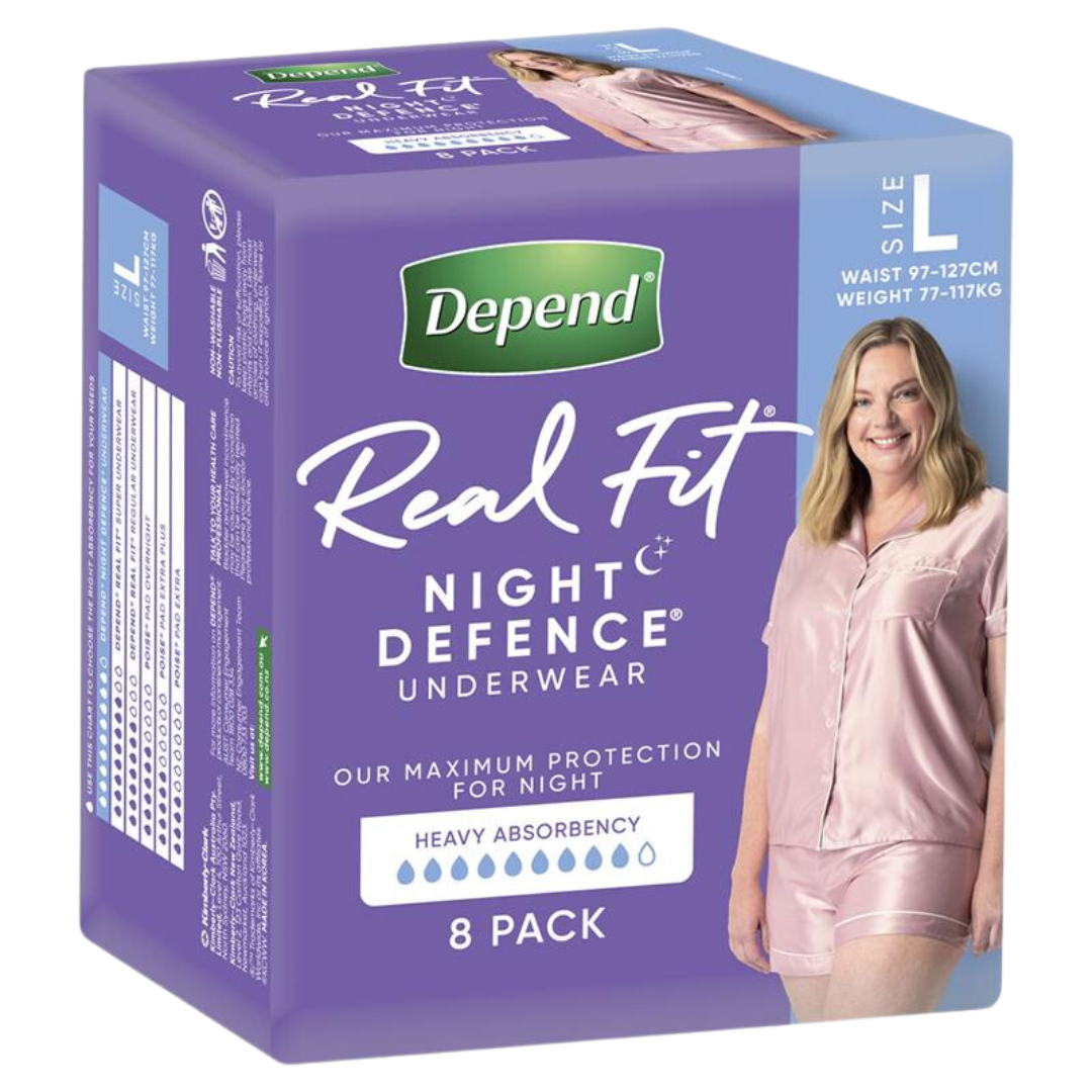 Depend Real Fit Underwear Night Defence For Women Large