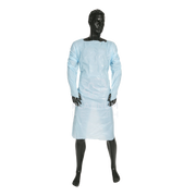Clinical Pe Blue Impervious Gown With Thumb Hooks Universal Size Gowns & Coats