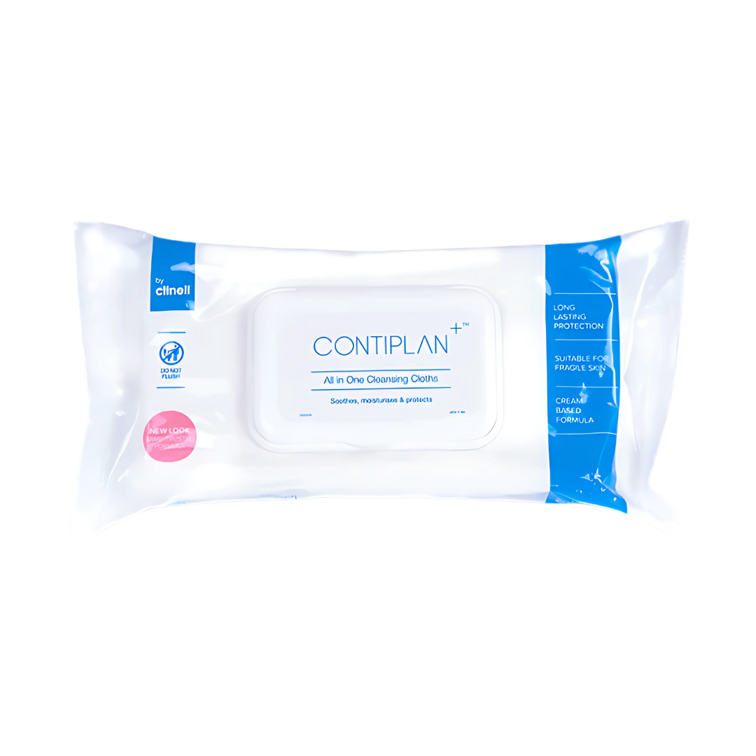 Clinell Contiplan All In One Cleansing Cloths – Pack of 25 wipes for incontinence care and skin protection