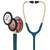 3M Littmann Classic III Rainbow Caribbean stethoscope with dual diaphragm and vibrant blue tubing on white background.