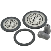 3M Littmann Stethoscope Spare Parts Kit for Classic III and Cardiology IV – Core Grey with diaphragms and soft-sealing eartips.