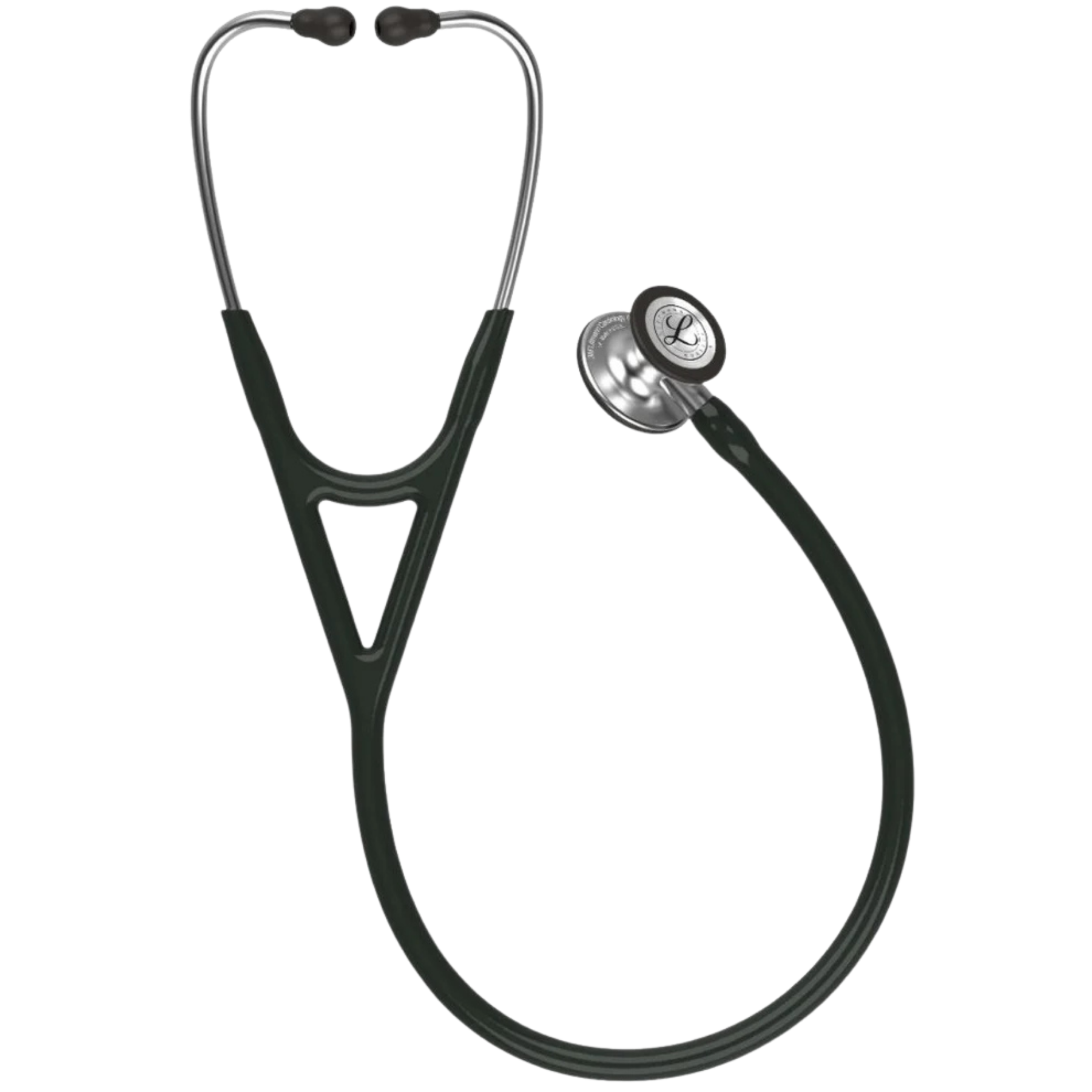 Full length view of the 6152 stethoscope showing the flexible black tubing and stainless steel finish.