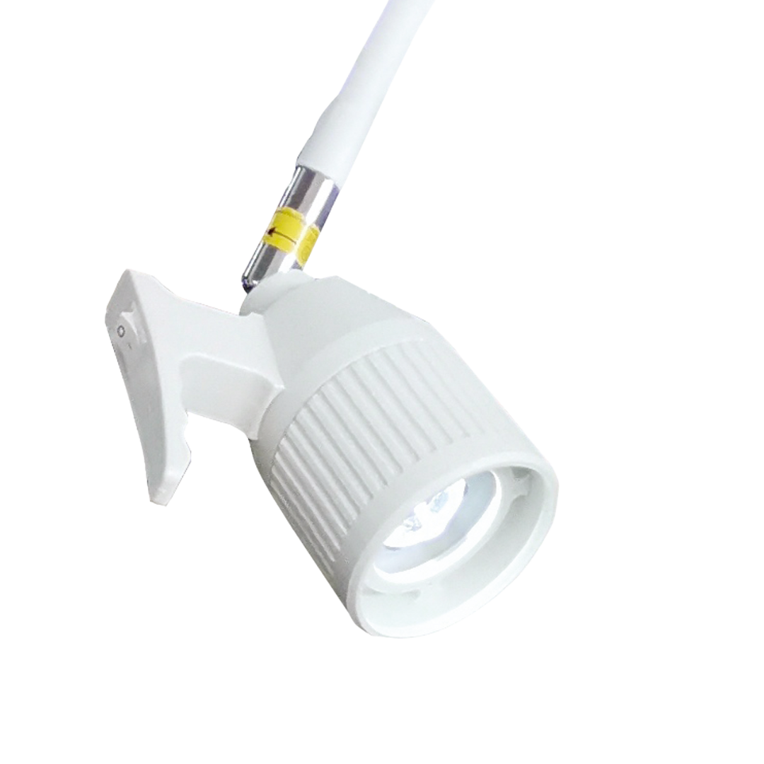 3W LED Examination Light with mobile base and wall mount in white – ideal for medical and clinical use.