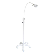 3W LED Examination Light with mobile base and wall mount in white – ideal for medical and clinical use.