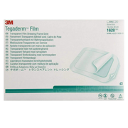 A box of 3M Tegaderm Transparent Film Dressings, Frame Style, size 15 cm x 20 cm (6 in x 8 in), product code 1628W.
