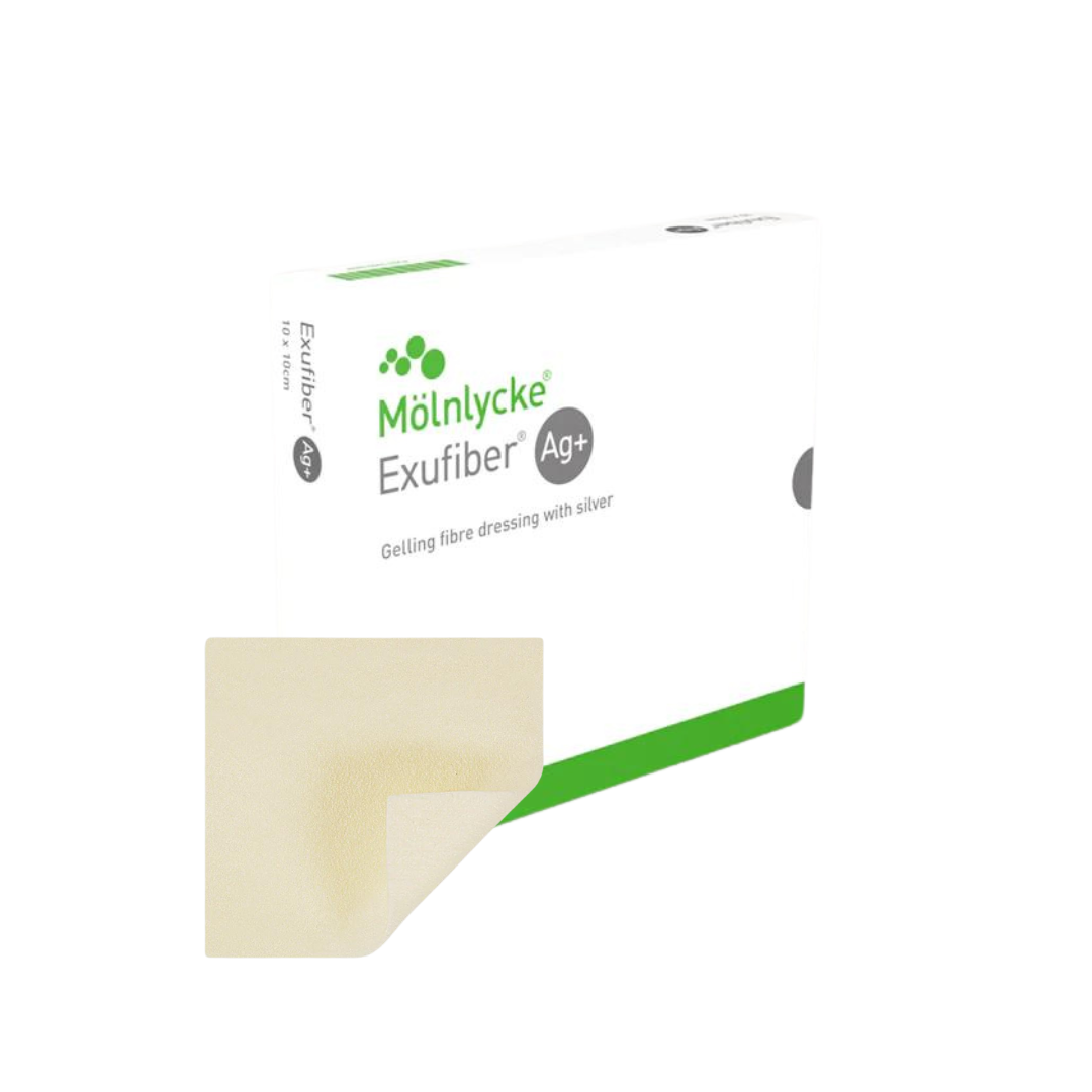 Molnlycke Exufiber Ag + Silver Gelling Fibre Rope 2X45Cm Dressings