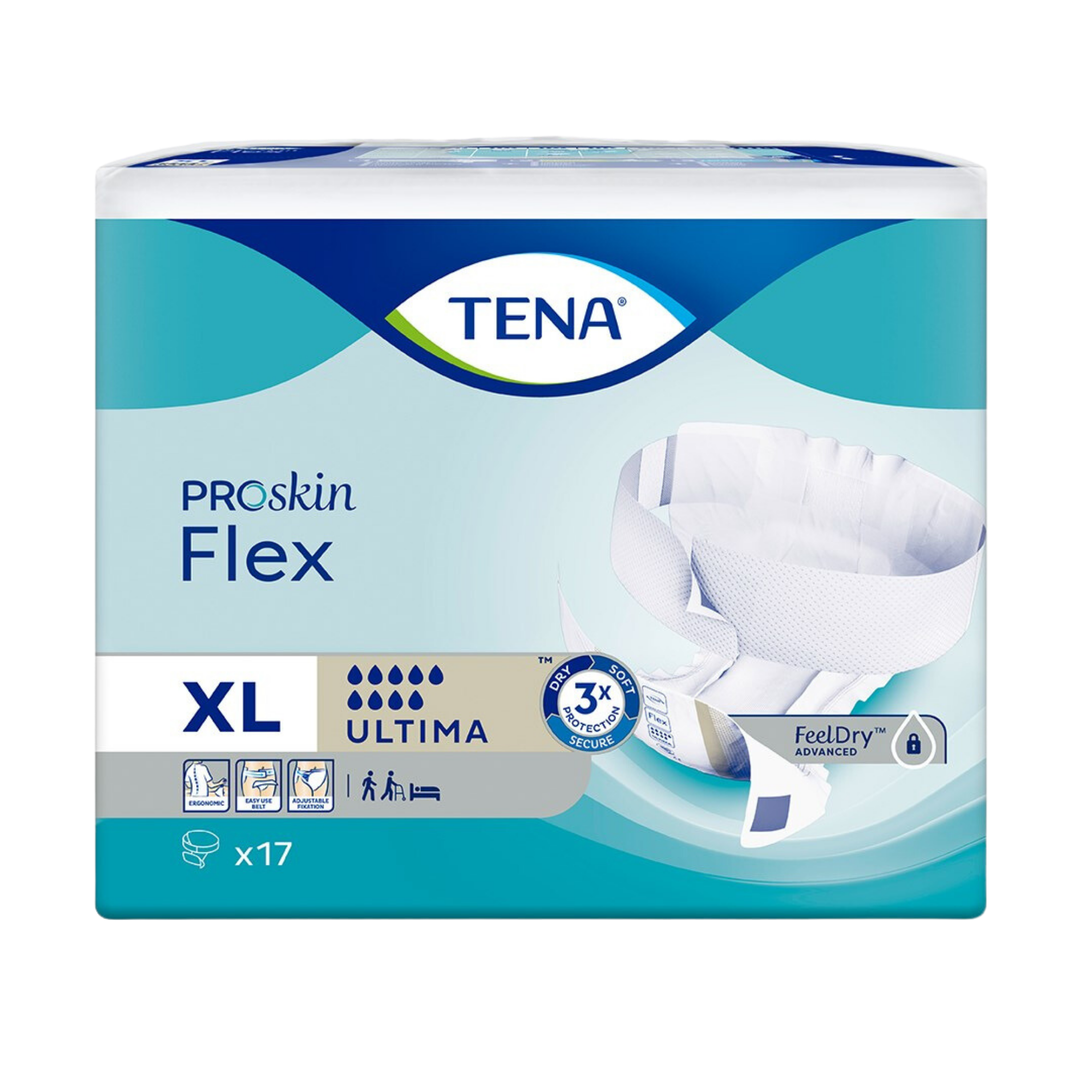 TENA ProSkin Flex Ultima - Belted Incontinence Briefs Size Extra Large