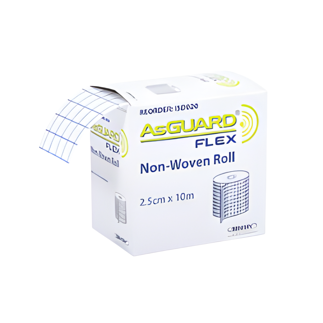 Asguard Flex Non-Woven Roll is a flexible, lightweight, and breathable dressing roll designed for effective wound coverage and support. Its gentle, non-woven material reduces skin irritation while conforming easily to body contours and difficult-to-dress areas. Ideal for both clinical use and home care, it provides secure, comfortable protection for small to medium wounds.