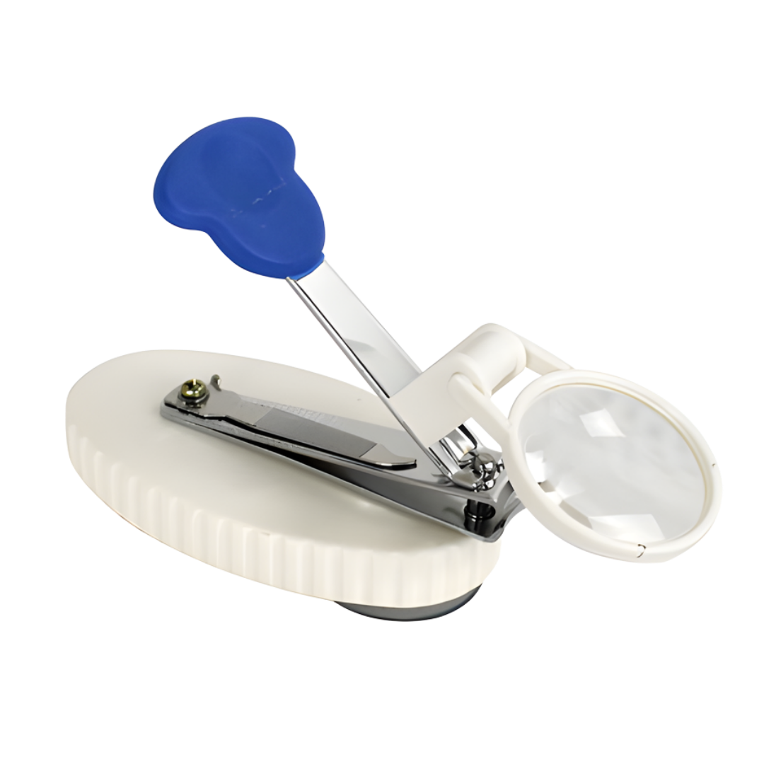Nail Clippers & Sander Combination Set with Magnifier, durable grooming aid for safe nail care at home or in aged care.